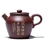 Capacidad: 150cc ± 10cc WAPBENG 150cc Tetera Yixing Zisha Tetera Hecho A Mano Gigante Cuentas Redondas Tetera Kung Fu Tea Set Tetera de té de cerámica de Tetera con infusor