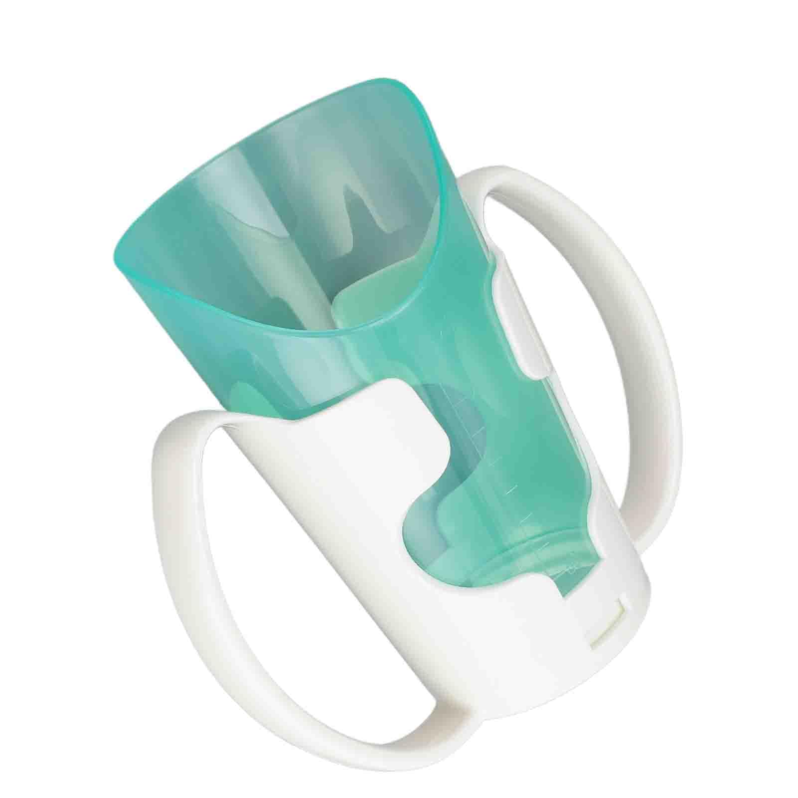 Fyearfly Tazze per adulti per anziani, tazza con 2 manici, Bicchieri a prova di fuoriuscite per anziani, senza fuoriuscite, per adulti, per pazienti disfagi, per pazienti disabili, tazze per pazienti