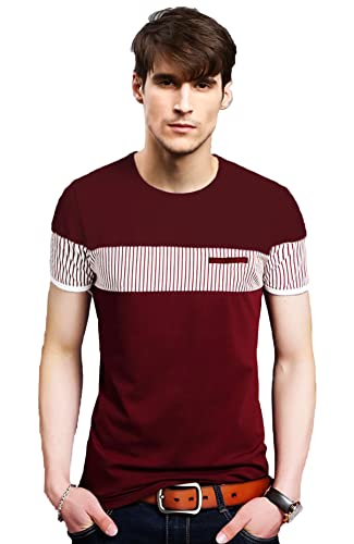 Image of LEOTUDE Regular Fit Half Sleeve Men's T-Shirt Cotton Blend Combo (Pack of 2)