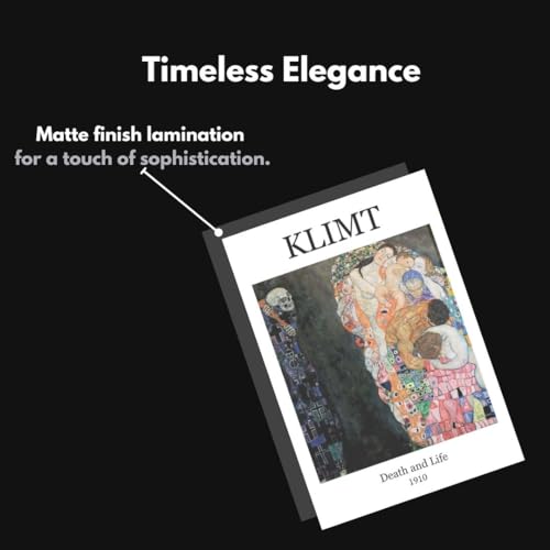 Image of Gustav Klimt Poster | Gustav Klimt Poster Paintings Polaroids | Aesthetic 15 Mini Posters (8.6 x 6 cm) | Posters of Klimt's Lady with Fan, Death and Life, The Kiss, and more | Gustav Klimt's Poster