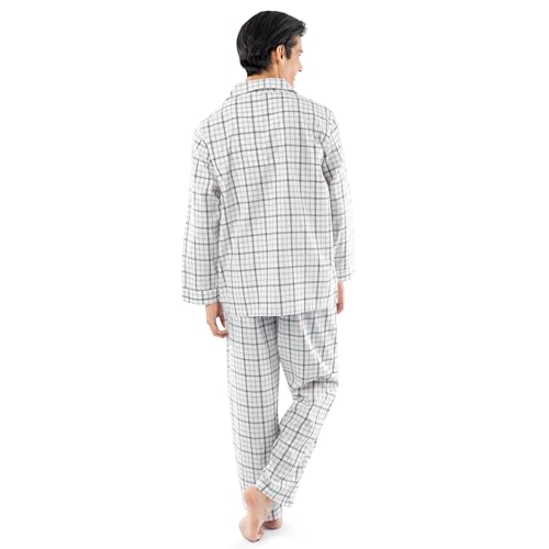 Image of Fruit of the Loom Men's Long Sleeve Broadcloth Pajama Set