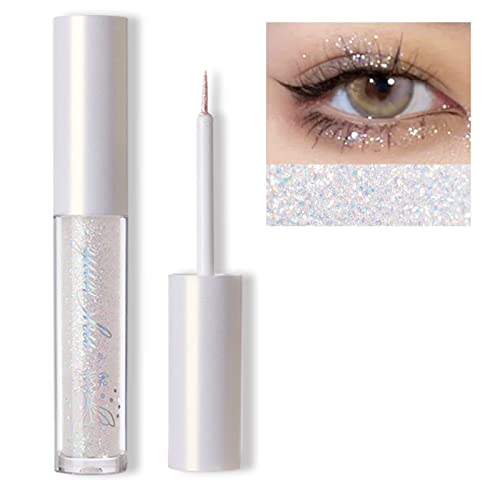 Erinde Ombretto Liquido Glitterato 2 in 1, Eyeshadow & Eyeliner, con Microglitter Luminosi, Lunga Tenuta e Impermeabile, Asciugatura Rapida e Resistente alle Sbavature, Formula Vegana #04