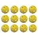 Champion Sports Yellow Plastic Softballs: Hollow Wiffle Balls for Sport Practice or Play - 12 Pack