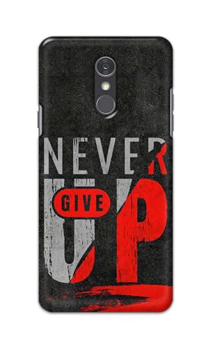 Image of Printed Hard Back Cover for LG Q7 | LG Q7 Plus Back Cover (Never Give Up) -190724(DP)