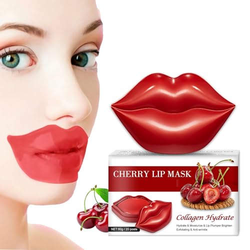 Feuchtigkeitsspendende Lippenmaske für Tag und Nacht Lippenpflege, Hydrating Lip Sleeping Mask, Kollagen Lippenmaske Pads, Lippenpeeling Maske - Langanhaltende Pflege für Trockene, Rissige Lippen