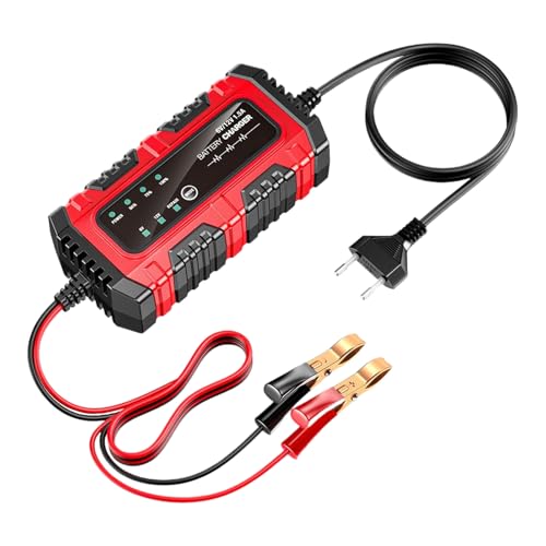 Cargador Y Mantenedor De Batería para Moto | Cargador Lento De Batería para Vehículos 1.5A 6V/12V - Automático Inteligente De Carga Y Mantenimiento,Reparación Y