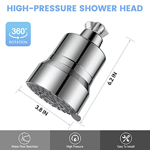 Mxbold SHOWERHEAD-SLIVER Filtered Shower Head, 3 Modes High Pressure Shower Head With 15 Stage Hard Water Shower Filter Cartridge thumb #5