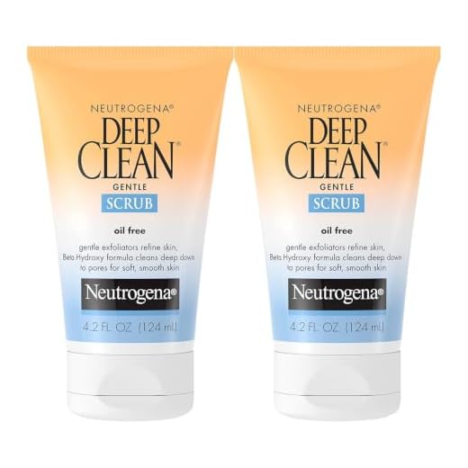 Neutrogena Deep Clean Gentle Daily Facial Scrub, Oil-Free Cleanser 4.2 fl. Oz (Pack of 2)