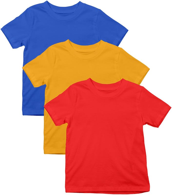 Image of XENOVAURBAN Kids Unisex Combo Round Neck Cotton T-Shirt - P
