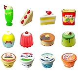 お風呂おもちゃ フィギュア ぷかぷか ３時の おやつ 全１２種類×各１個 全１２個 セット (ご家庭 お誕生日会 向け 小容量) 子供用おもちゃ おもちゃ 人形 フィギュア 浴室玩具 玩具 知育玩具 縁日グッズ 「 おままごと ごっこ遊び すくい遊び 音が鳴る 飾れる 」 プレゼント 景品 ガチャガチャ カプセルトイ 縁日 お祭り イベント 子供会 誕生日会 プリン アイスクリーム