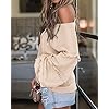 BTFBM-Womens-V-Neck-Long-Sleeve-Blouse-Loose-Fit-Tunics-Ruffles-Off-Shoulder-Waffle-Knit-Solid-Color-Tops-Fall-Tee-Shirts BTFBM Women’s V Neck Long Sleeve Blouse Loose Fit Tunics Ruffles Off Shoulder Waffle Knit Solid Color Tops Fall Tee Shirts(Solid Apricot,Small)