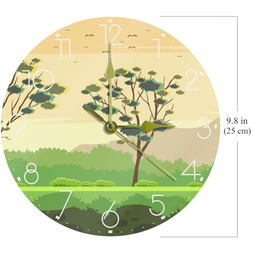 Horloge murale silencieuse 25,4 cm pour chambre à coucher salon école maison - 7