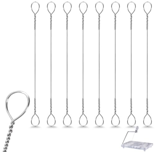 SIPARUI 8-Piece Cheese Slicer Wire, Replacement Cheese Slicing Board Wire, Marble Cheese Slicing Board Wire for Cutting Cheese and Butter Chunks, 5.5-Inch Length (8-Piece Pack)