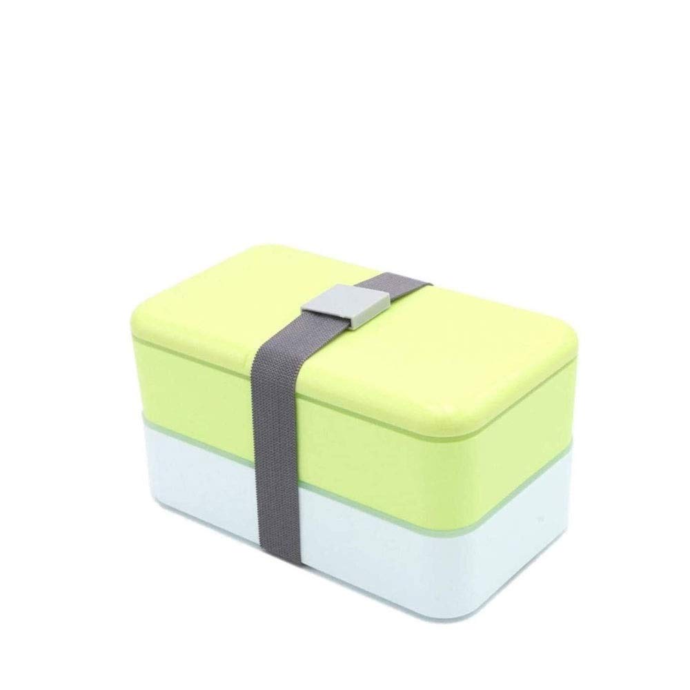 es Lunch Box Bento a 2 Livelli a Prova di perdite con Posate riutilizzabili in Stile Giapponese, a Tenuta stagna