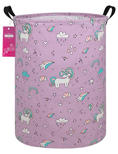 Image of Unicorn Laundry Hamper Large Canvas Fabric Storage Basket