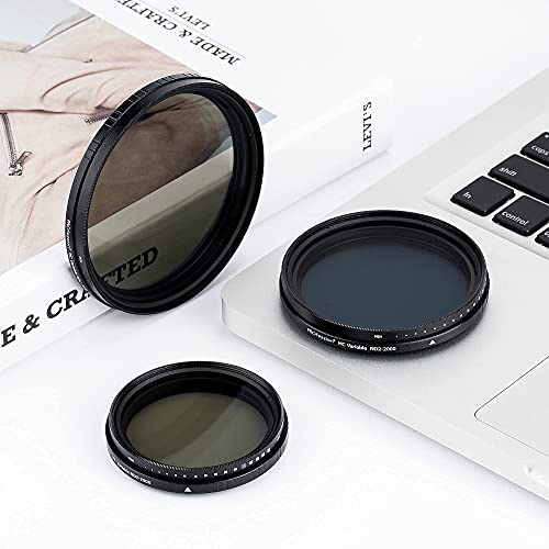 Profezzion 58Mm Variable Nd Filter Nd2-Nd2000 Variable Neutral Density Fader For Canon Eos Rebel T7 T6 T8I T7I T6I T6S Sl3 Sl2 4000D 2000D With Ef-S 18-55Mm Kit Lens & Other 58Mm Camera Lenses thumb #7
