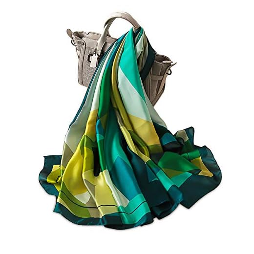 LumiSyne Bufandas De Seda Suave Para Mujer Retro Impreso Patrón Geométrico Rayas Bufanda Suave Cálido Estolas Largas Chal De Playa Durante Toda La Temporada