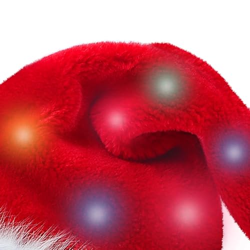 Image of Haomaomao Santa Hat for Adults /Kids /Baby Christmas Hat Red Velvet Holiday Unisex Xmas Hat for New Year Festive Festival Party