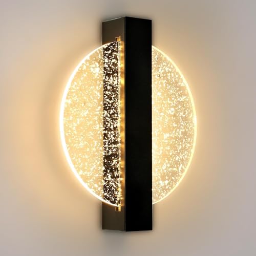 Comely Wandleuchte Innen LED, 12W 1500LM Rund LED Wandlampe Warmes Weiß 3000K, Wandleuchte Innen Modern, Wandbeleuchtung Innen für Wohnzimmer, Schlafzimmer, Treppenhaus, Flur