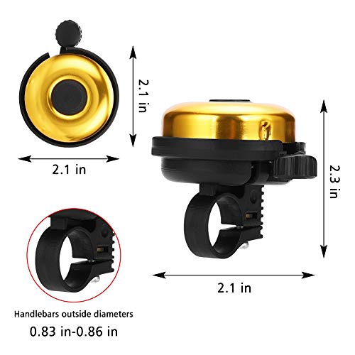 image for Accmor Classic Bike Bell, Aluminum Bicycle Bell, Loud Crisp Clear Soun