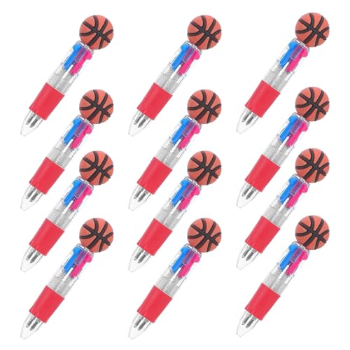 Bolígrafos de baloncesto TEHAUX retráctiles de PVC para estudiantes y cumpleaños pack de 12