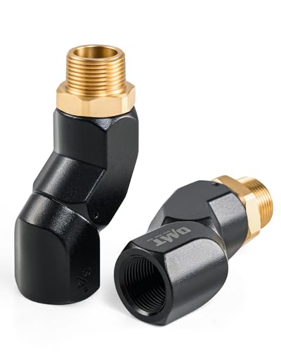 Orion Motor Tech 2pcs 3/4 NPT Fuel Hose Nozzle Swivel Kit Multi Plane 360 Rotating Fuel Tank Adapter Swivel Coupler Set with Accessories