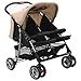 UnfadeMemory Silla Gemelar para Bebés,Carrito Gemelar,Cochecito Gemelos Doble,Respaldo Ajustable en 3 Posiciones,con...