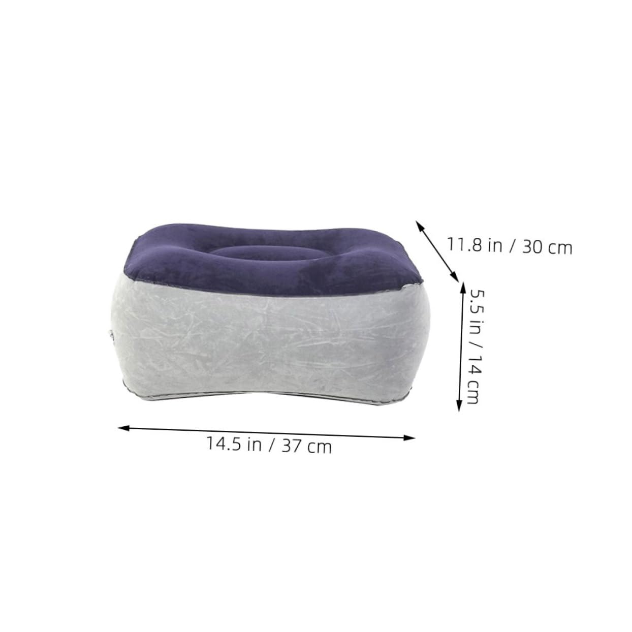 2Pcs Inflatable Foot Cushion Portable Travel Leg Rest Pillows for Airplane and Car Easy to Inflate Flocked Material for Comfortable Support and Easy Cleaning