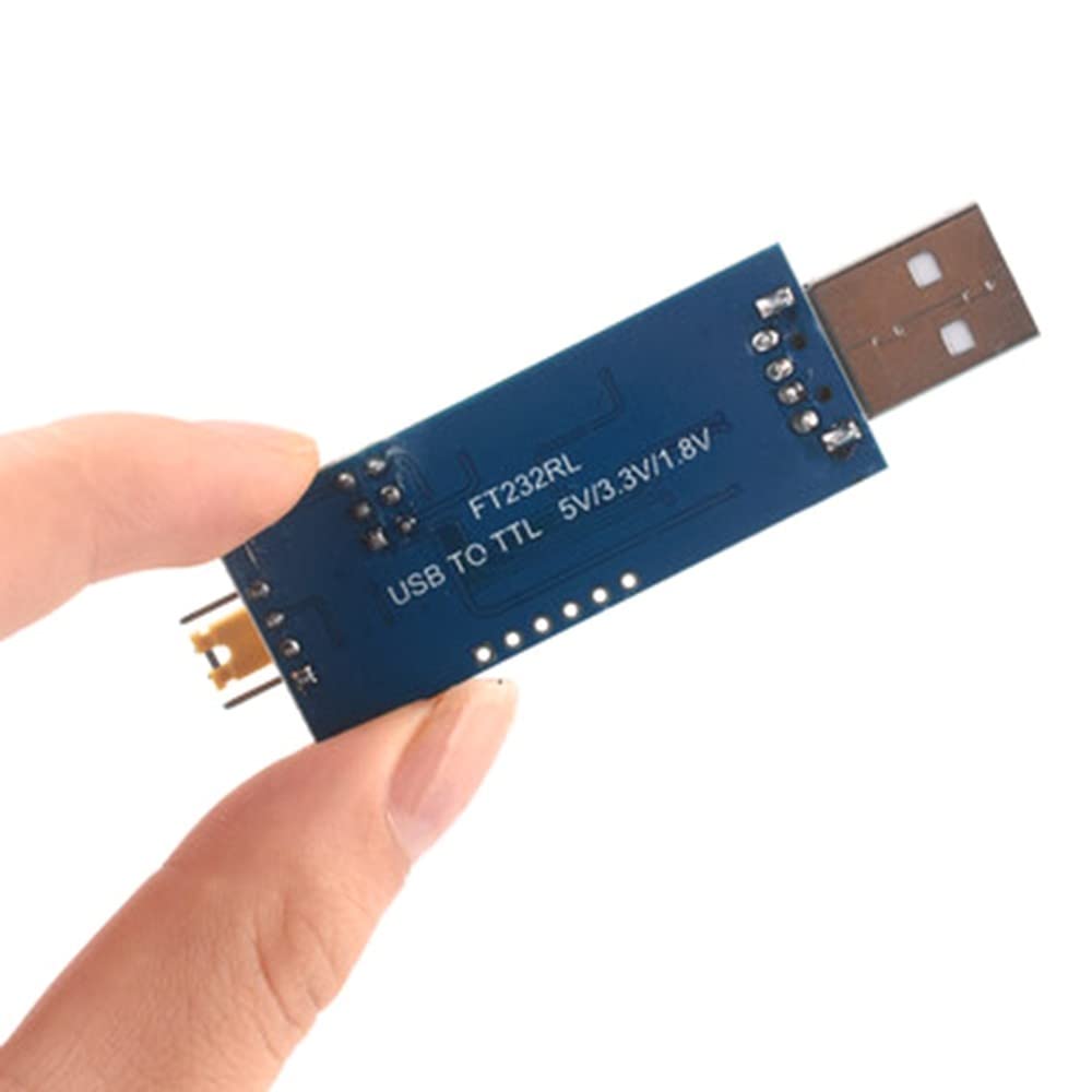 Adattatore seriale da USB a TTL, modulo convertitore da 5/3,3/1,8 V FT232RL, codice FT232RL, downloader programmatore con cavo per