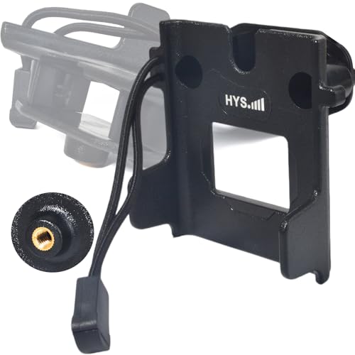 HYS 2 Way Radio Mounting Brackets W/Universal 1/4 Thread for Car & Tripod | Secure, Quick Release Adjustable HT’S Holder for Motorola, Kenwood & ICOM Handheld Radio with Belt Clip Mount Holder