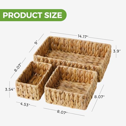 Wicker-Storage-Baskets-Set-of-3-Large-and-Small-Wicker-Pantry-Baskets-Set-Handwoven-Water-Hyacinth-Baskets-for-Organizing-Decorative-Natural-Woven-Baskets-3Pack-for-Toilet-Shelves-Boho-Decor