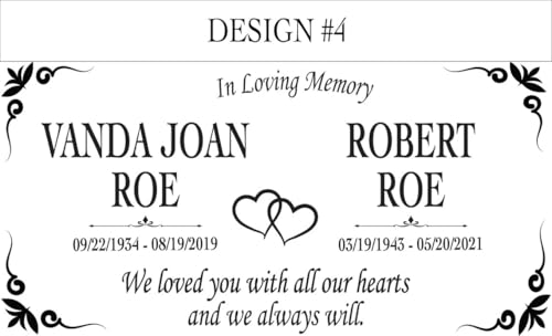 Image of Custom Memorial Granite Thick Stone 12x24 inches Memorial Grave Marker Headstone Garden Marker Cemetery Standard Tombstone (18 inchx12 inchx0.50 inch)