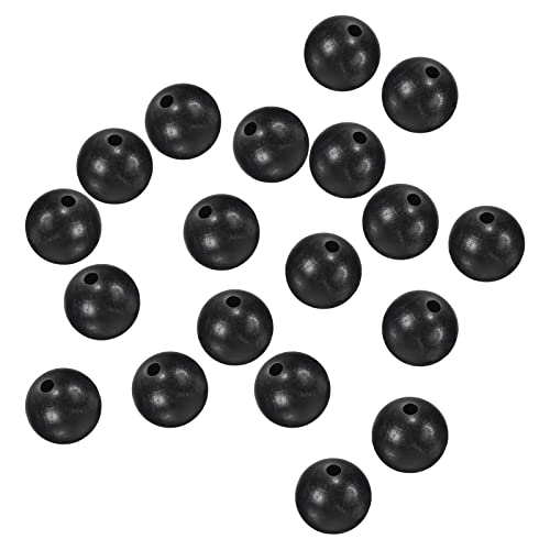 Patikil 10Mm Fishing Beads, 200 Pieces Plastic Fishing Bait Eggs Rig Bead Tackle Tool Round, Black #TOP8