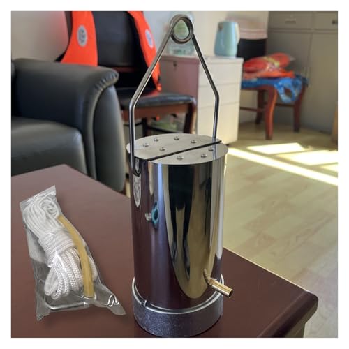 ERRULAN Water Sampler, Thickened 304 Stainless Steel Sampling Bucket with 5 M Sampling Rope, Lake Liquid Sample Collection for Rivers, Lakes, Surface Waters, Wastewater, Deep Waters(5000ml)