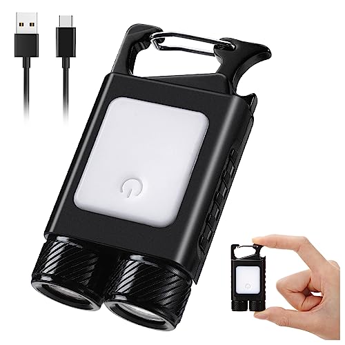 Icyant Mini Torcia Portachiavi, Ricaricabile USB-C...
