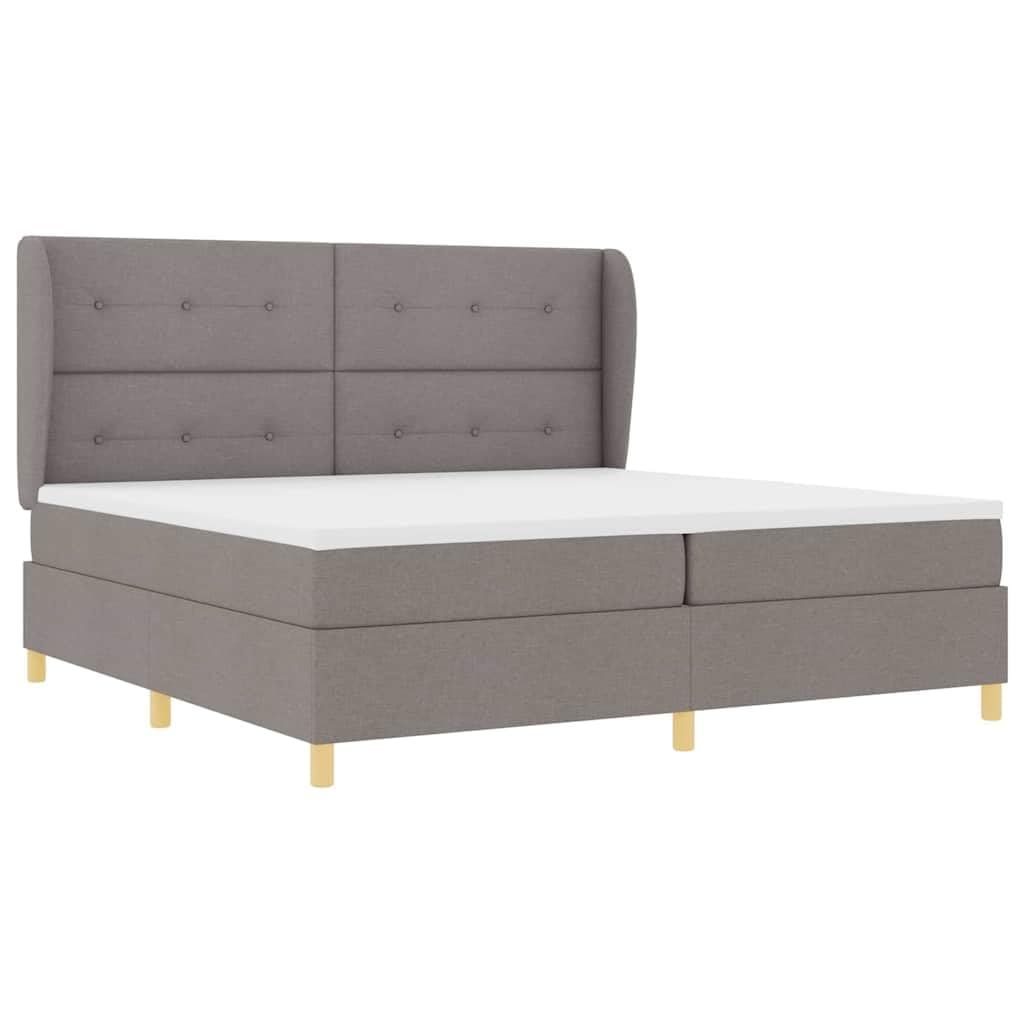 Verstellbares Kopfteil Boxspringbett Dunkelgrau Stoff 200 x 200 cm 96.43