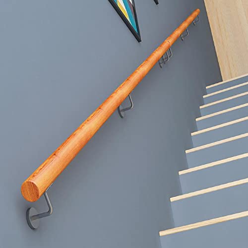 Rampes d'escalier en bois 280 cm antichute pour marche extérieure