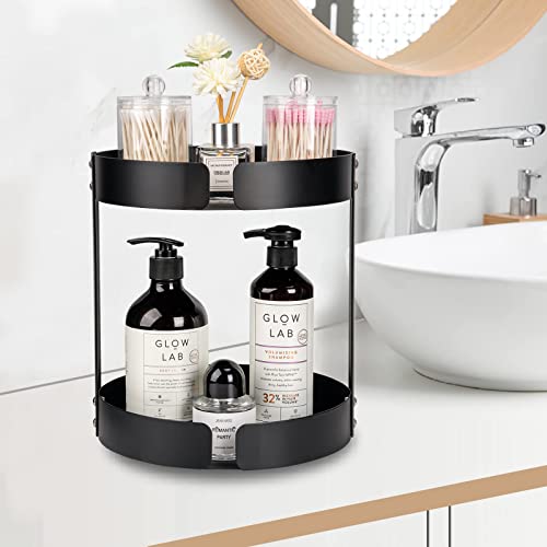 Hihotiner 2 Tier Bathroom Counter Organizer, Stainless Steel Sink Storage Shelf, Waterproof And Rustproof, Premium Countertop Rack With Non-Slip Mat For Perfume, Makeup, Coffee #TOP1