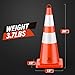 RoadHero 12 Cones Traffic Cones 28 Inch, Orange Safety Cones with Reflective Collar, Cones for Parking Lot, Sport and Driving Training, Road Safety, Construction Events
