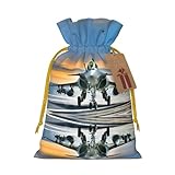 Bolsa con estampado de avión de Navidad, bolsas para envolver regalos, se aplica a bodas, Pascua, fiestas de vacaciones