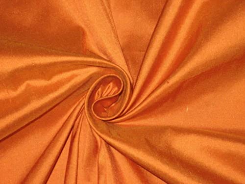 Soie Dupion pure soie Mandrin Orange 112 cm, l'éclat de soie
