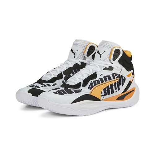 Foto von PUMA Herren Playmaker Pro Mid Block Party Basketballschuh, Puma White Clemaletine, 44.5 EU