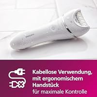 Philips Epilierer Series 8000, kabelloser Nass- und Trockenepilierer für Beine und Körper, Haarentfernungsgerät, mit 6 Zubehörteilen, Modell BRE715/00 – Ansicht 6