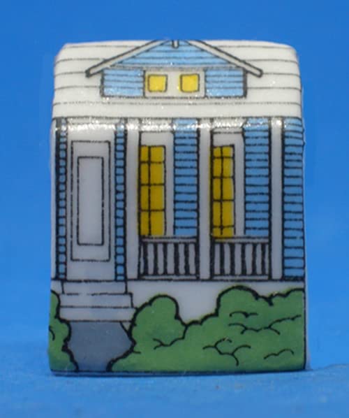 Porcelain China Collectable - Miniature House Thimbles Set of Three -- Colonial