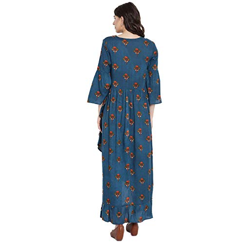Image of Mine4Nine Women's Rayon Wrap Maxi Casual Dress