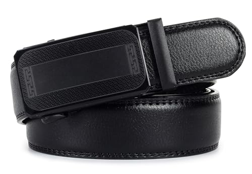 Image of WAYLIT Mens Casual-Leather-Belt Classic-Adjustable Genuine-Leather Belts