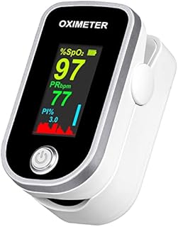 Pulse Oximeter Fingertip - Oxygen Meter Finger Pulse Oximeter - Blood Oxygen Saturation Monitor with Heart Rate and Fast Spo2 Reading, Pulse Ox with TFT Screen, Lanyard