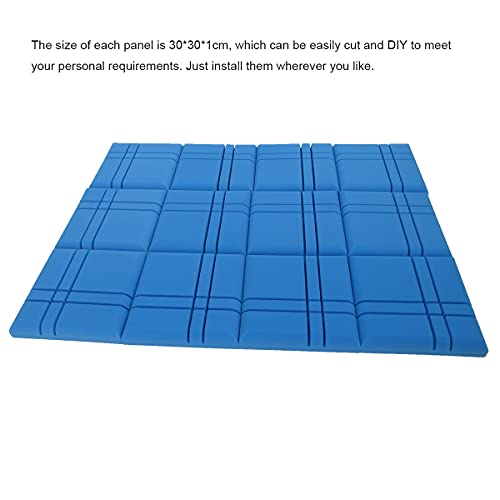 Henniu 12 Pcs Painéis Acústicos de Fibra de Alta Densidade de Tratamento Acústico de Linha Cruzada P