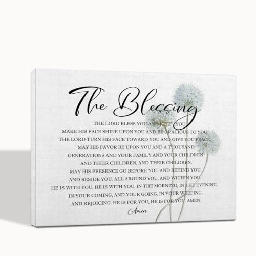 Elevation worship lyrics wall sign, Bible verse wall decor, Canvas Scripture wall decor, Blessing lyrics Kari Jobe, Christian art Numbers 6:24-26, Christian wall decor, Christian wall decor 8x10 inch