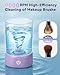 Makeup Brush Cleaner - 9000 RPM Electric Makeup Brush Cleaning Machine, IP65 Portable Make up Brush Cleaner for Makeup Sponges and Brushes (Purple) (Purple)